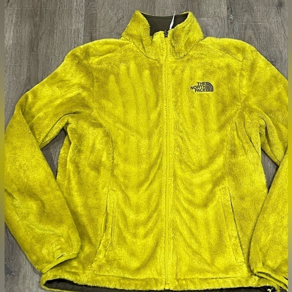 Small The North Face Retro Pile Lime Green Tennis Ball Sherpa Soft Full Zip Coat - Picture 6 of 10
